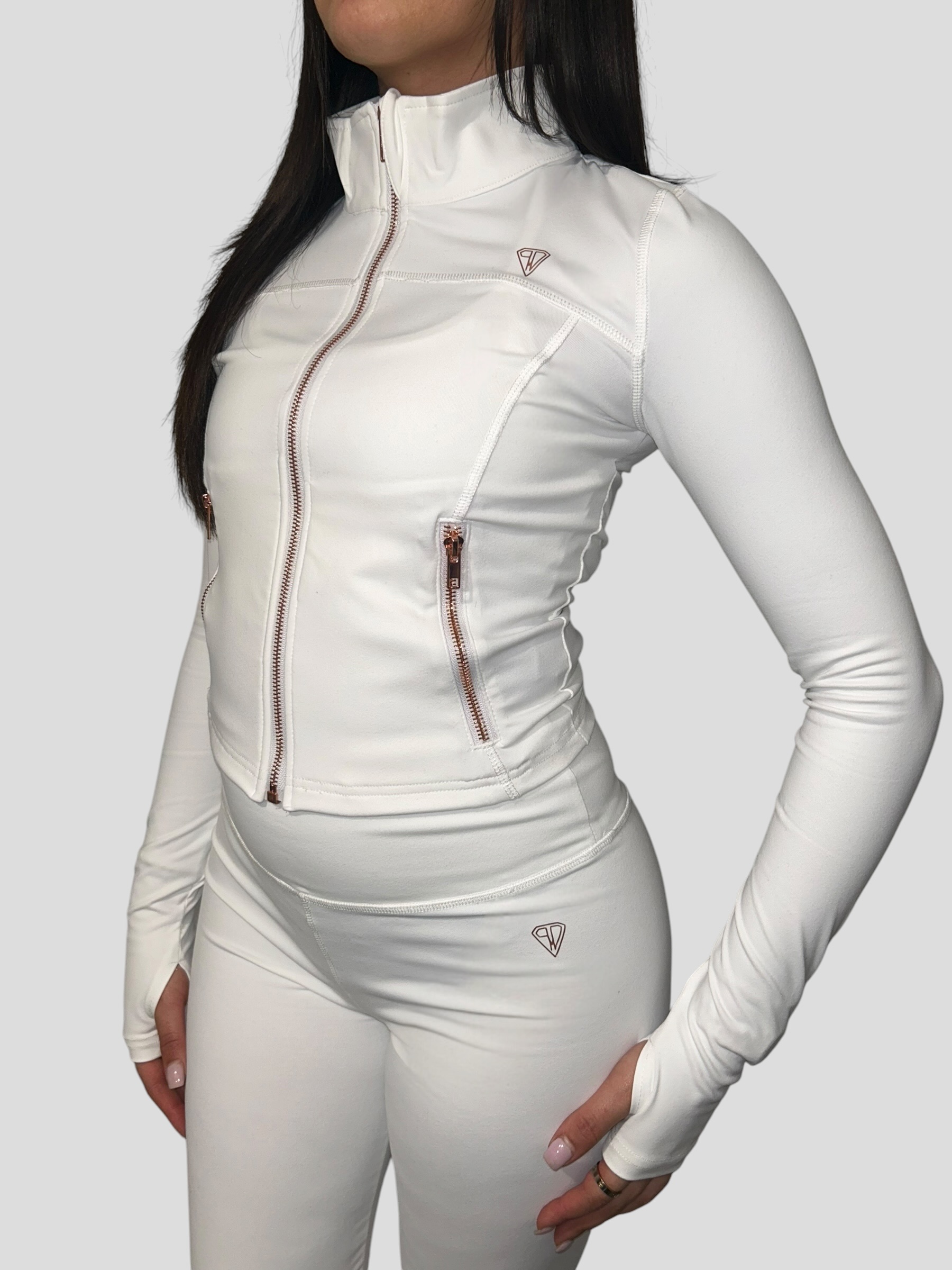 Women's White / Rose Gold Jacket - Image 3