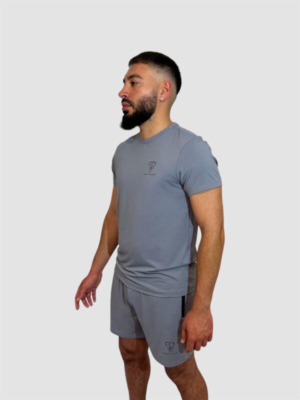 Grey T Shirt & Short Set - Image 2