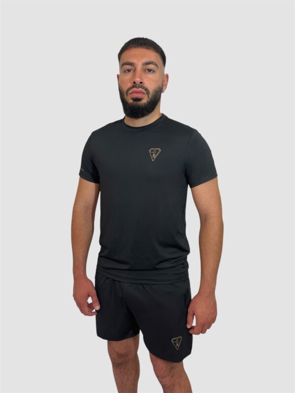 Black/Gold T Shirt & Short Set - Image 2