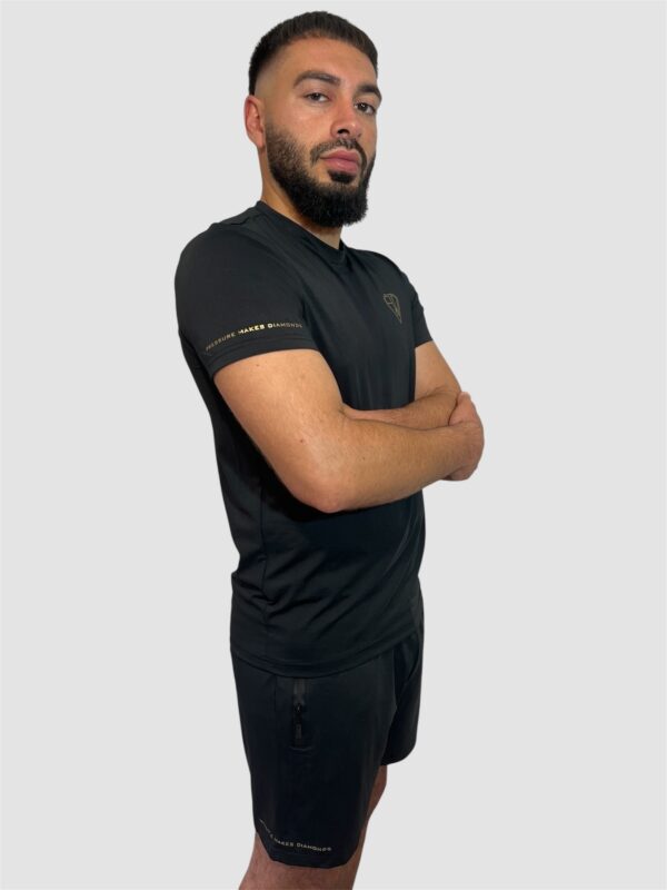 Black/Gold T Shirt & Short Set - Image 4