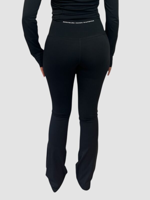 Women’s Black Flared Leggings - Image 2