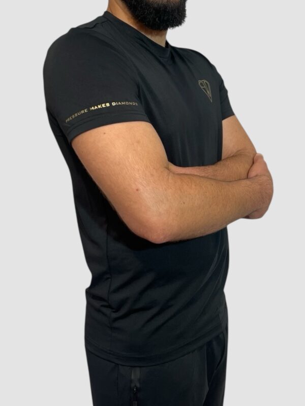 Mens Black/Gold T Shirt - Image 2