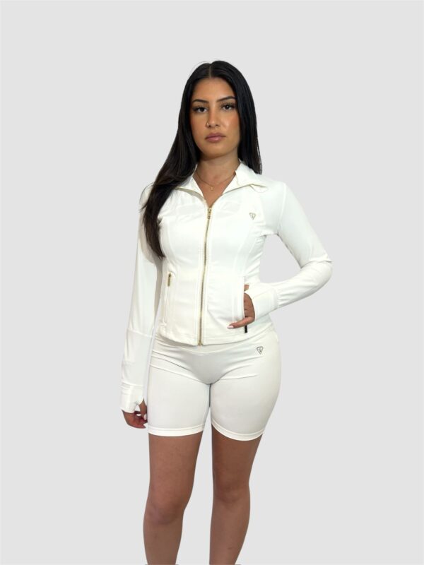 Women’s White & Gold Short Set